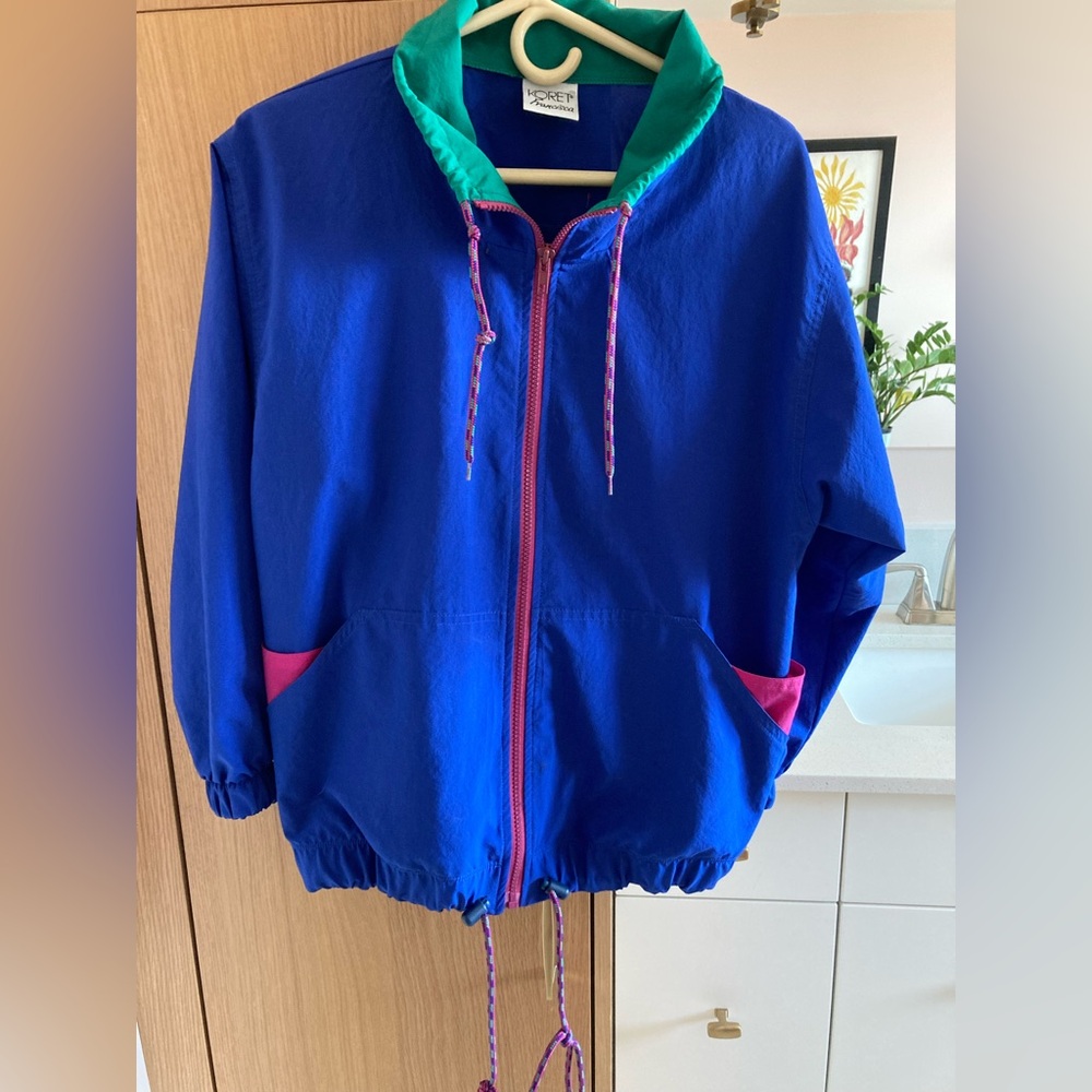 Vintage Blue and Green Windbreaker by Koret Fransica